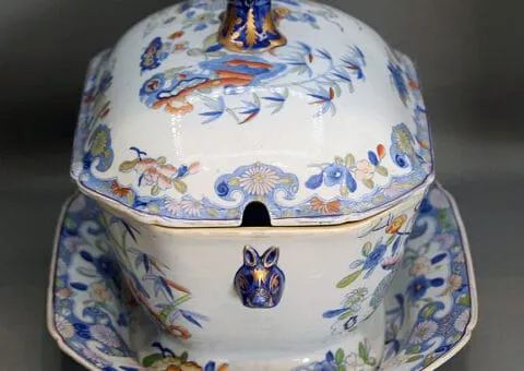 Mason's Ironstone China soup tureen Bamboo Pattern