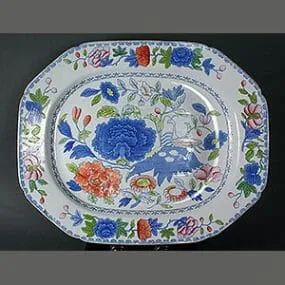 Mason's Ironstone China Meat Platter - Indian Grasshopper Pattern