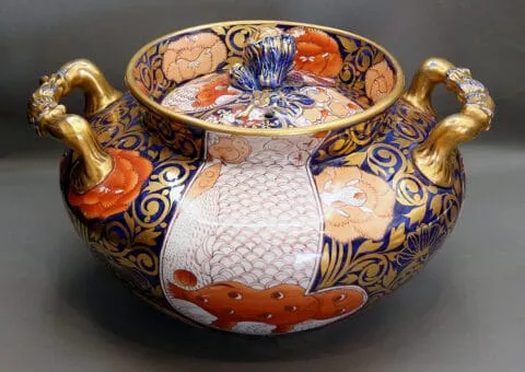 Mason's Ironstone China Elephants Foot potpourri vase