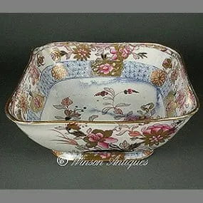 Mason's Ironstone China Bowl - Golden Chrysanthemum Pattern