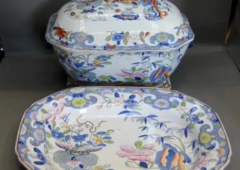 Mason's Ironstone China soup tureen Bamboo Pattern