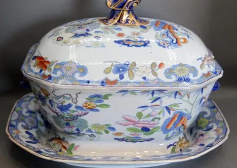 Mason's Ironstone China soup tureen Bamboo Pattern