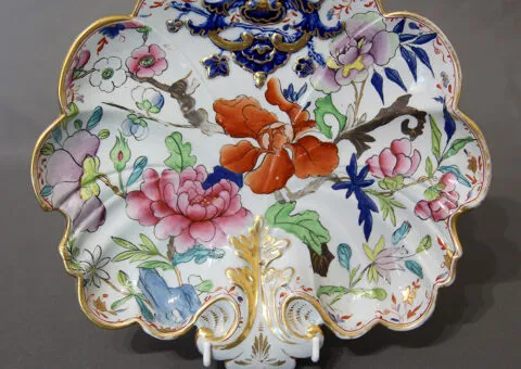 Masons Dessert dish Prunus branch