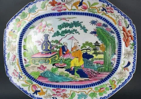 Mason's Ironstone China Meat Platter - Mogul Pattern