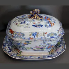 Mason's Ironstone China soup tureen Bamboo Pattern