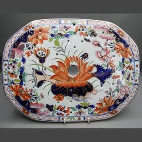 Mason's Ironstone China Drainer Water Lily Pattern
