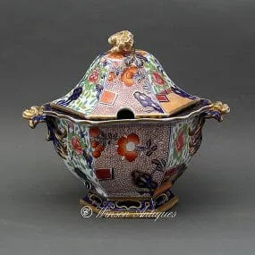 Mason's Ironstone China Soup Tureen - Segmented Pattern
