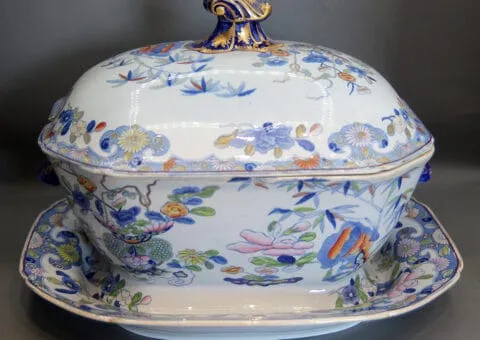 Mason's Ironstone China soup tureen Bamboo Pattern