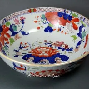 Mason's Ironstone China Bowl - Water Lily Pattern