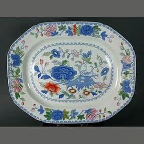 Mason's Ironstone China Meat Platter - Indian Grasshopper Pattern