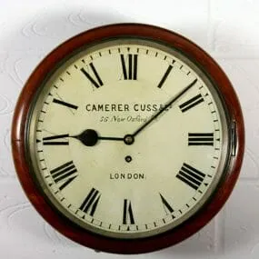 Mahogany Wall Clock by Camerer Cuss & Co