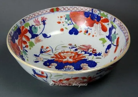 Mason's Ironstone China Bowl - Water Lily Pattern